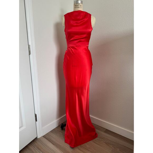 Amanda Uprichard Dresses & Skirts - Amanda Uprichard Red Silk Satin "Rosemary" Gown Size XS Formal Evening